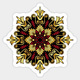 Gold Greek ornament Meander Sticker